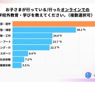 お子さまが行っている（行った）オンラインでの学校外教育・学びを教えてください