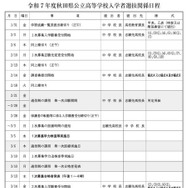 令和7年度秋田県公立高等学校入学者選抜関係日程