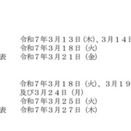 再募集の日程