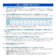 新しい入試制度の概要や変更点など