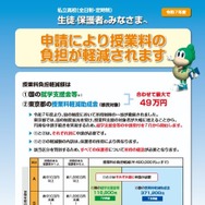 私立高校（全日制・定時制）授業料の負担軽減