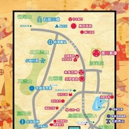 クイズラリー「天下分け目の風鈴探検隊」の舞台となる「関ヶ原ウォーランド」のマップ