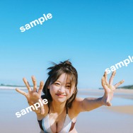 富田鈴花、ヘルシーな水着姿で無邪気な笑顔 ポストカード絵柄公開【鈴花サーキット】
