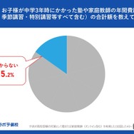 中学3年時にかかった塾や家庭教師の年間費用を教えてください