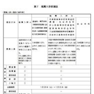 推薦入学者選抜（募集人員と選抜の資料等）