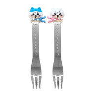 さすまた風フォーク 全2種 各1,540円(税込)「ちいかわレストラン」新たなフェア“討伐フェア”