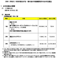 2026（令和8）年用年賀はがき・寄付金付年賀郵便切手のお年玉賞品