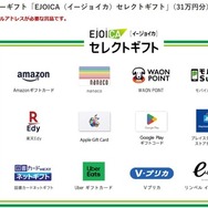 1等（A） 選べる電子マネーギフト「EJOICA（イージョイカ）セレクトギフト」（31万円分）