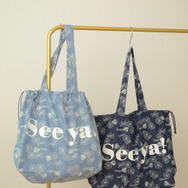 ミッキー＆フレンズ/花柄デニムトートバッグ￥3,990