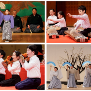 2024年度の発表会（上段左より）謡・仕舞（撮影：菅原康太）、箏曲（下段左より）小鼓、日本舞踊（撮影：武藤奈緒美）