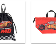 バックパック 4,400円／巾着(L) 1,500円／巾着 1,200円／レッスンバッグ 3,400円 © Disney/Pixar