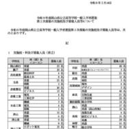 令和8年度岡山県公立高等学校一般入学者選抜第2次募集の実施校および募集人員等について