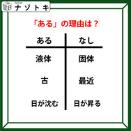 あるなしクイズです！「『液体』にあって『個体』にない。『古』にあって『最近』にない」あるの理由、分かりますか？【難易度LV.３・中辛】