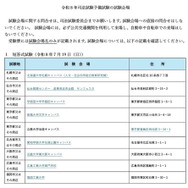 令和8年司法試験予備試験の試験会場