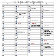 令和9年度高知県公立高等学校入学者選抜のおもな日程