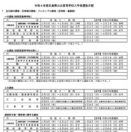 令和9年度広島県公立高等学校入学者選抜日程