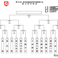 第65回春季北海道高等学校野球大会の組合わせ日程表