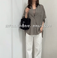 GU【シアーシャツ】、大人は何色がいい？腕やお腹をカバーしながら涼しくて軽い、初夏の羽織りの最適解【40代の毎日コーデ】