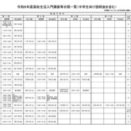 令和8年度高校生活入門講座等日程一覧（中学生向け説明会を含む）