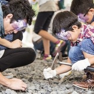 かつやま恐竜の森・化石発掘体験