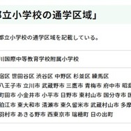 令和9年度東京都立小学校の通学区域
