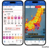 お天気アプリ「ウェザーニュース」熱中症情報