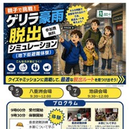 親子で挑戦！ゲリラ豪雨脱出シミュレーション（地下街避難体験）
