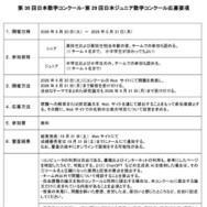 日本数学コンクール応募要項