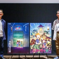 記者会見に登壇した宮崎吾朗監督（左）と山下明彦監督（右）