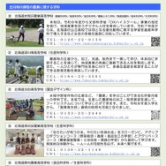 職業学科・専門学科をおく学校紹介リーフレット（一部）