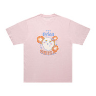 ちいかわ×オリオンビール シーサーのおみやげやさん Tシャツ ライトピンク_SHISA／©nagano©Uema©Orion