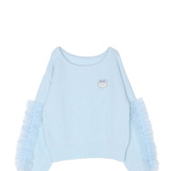 【ちいかわ/dazzlin　specialcollection】フリルスリーブニットプルオーバー