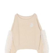 【ちいかわ/dazzlin　specialcollection】フリルスリーブニットプルオーバー