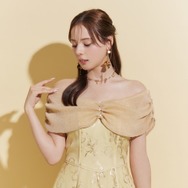【ディズニーコレクション】美女と野獣/プリントオフショルワンピース／22,000円（税込）