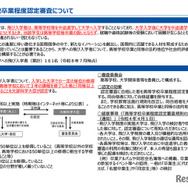 高等学校卒業程度認定審査について