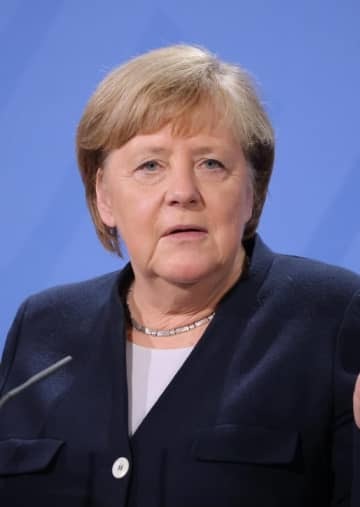 メルケル氏（ゲッティ＝共同）