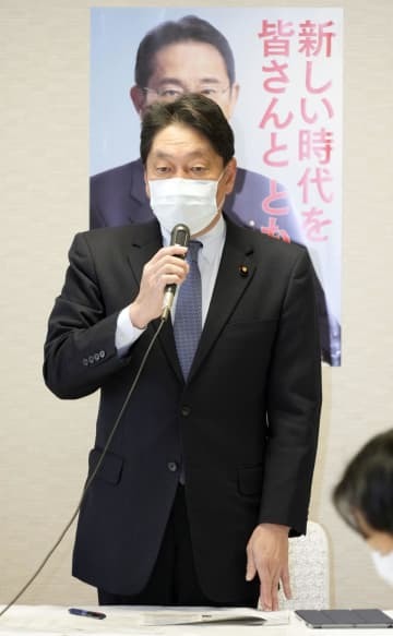 自民党の安全保障調査会であいさつする小野寺五典会長＝20日午前、東京・永田町の党本部