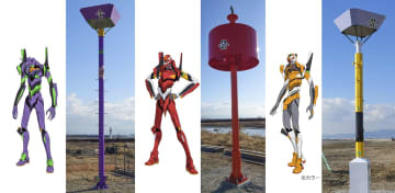 「エヴァンゲリオン」をモチーフにした多機能電柱「スマートポール」