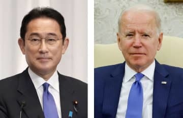岸田文雄首相、バイデン米大統領（ロイター＝共同）