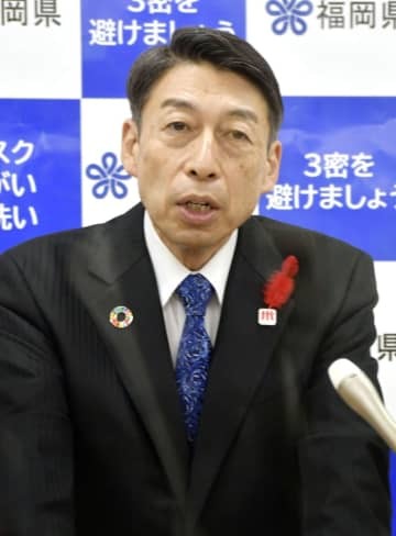 福岡県の服部誠太郎知事＝2021年12月、県庁
