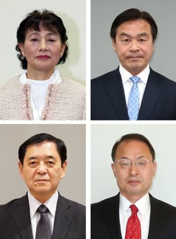 上段左から飯森博子氏、馳浩氏。下段左から山田修路氏、山野之義氏