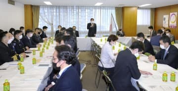 自民党が開いた安全保障調査会の会合＝11日午後、東京・永田町の党本部