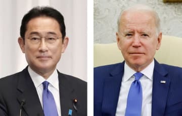 岸田文雄首相、バイデン米大統領（ロイター＝共同）