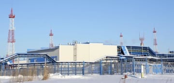 ロシア極東アムール州・スバボードヌイにあるガスプロムの施設＝2019年（共同）