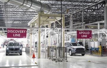 トヨタ自動車とマツダが共同で米南部アラバマ州ハンツビルに設立した工場＝7日（共同）