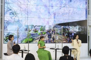 パナソニックHDが東京都内で開いた、2025年大阪・関西万博開幕千日前のイベント＝18日午後