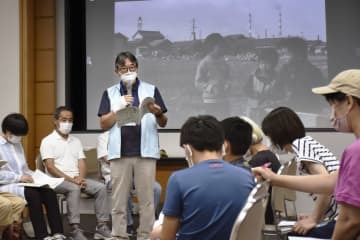 四日市公害訴訟の判決から50年となり、三重県四日市市で開かれた市民集会＝24日午後
