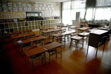 小学校の教室＝2020年、大阪市