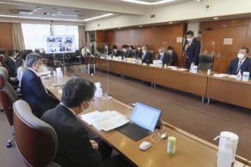 農水省が開いた主食用米の需給見通しに関する会合＝20日午前、東京都千代田区
