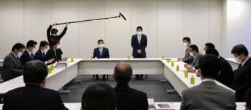 自民、公明両党が外交・安全保障政策を巡り開いたワーキングチームの第2回会合＝26日午後、国会